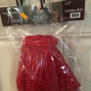 Leg Avenue Red Crinoline Skirt for Under Halloween Costumes One Size New